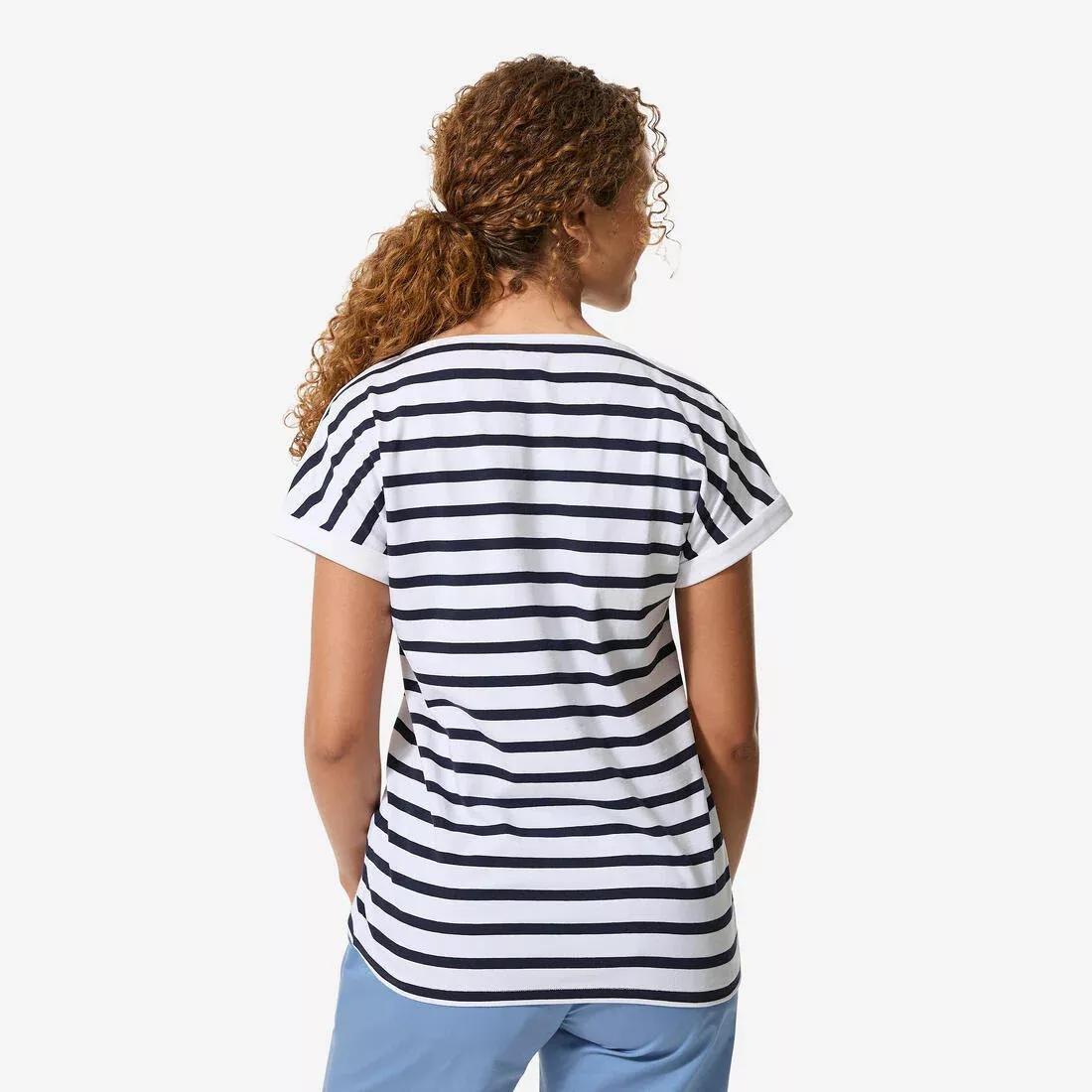 Women Sailing Short-sleeved Sailor&rsquo;s T-Shirt - Sailing 100, Navy, No Color, large image number 7