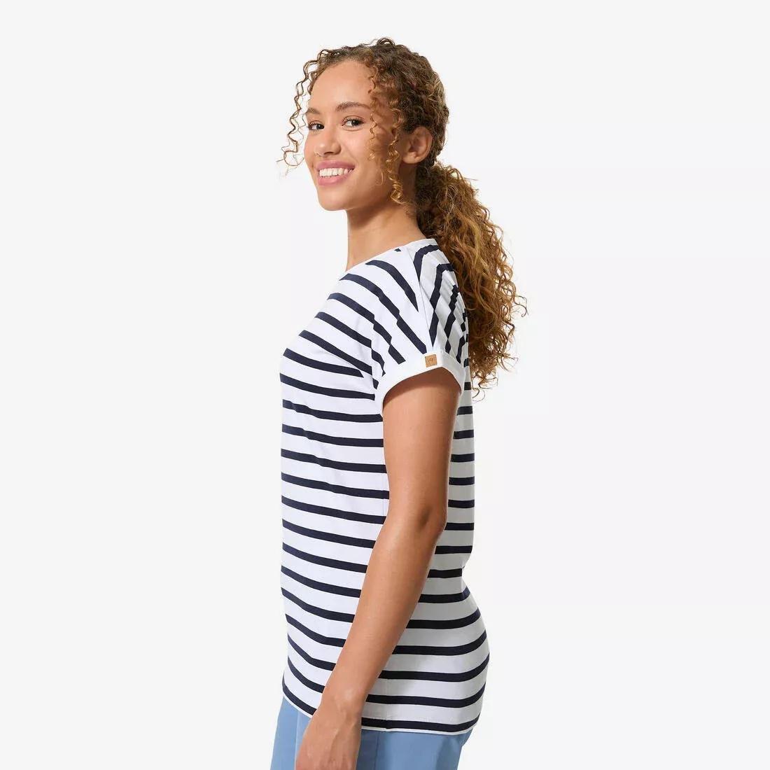 Women Sailing Short-sleeved Sailor&rsquo;s T-Shirt - Sailing 100, Navy, No Color, large image number 8