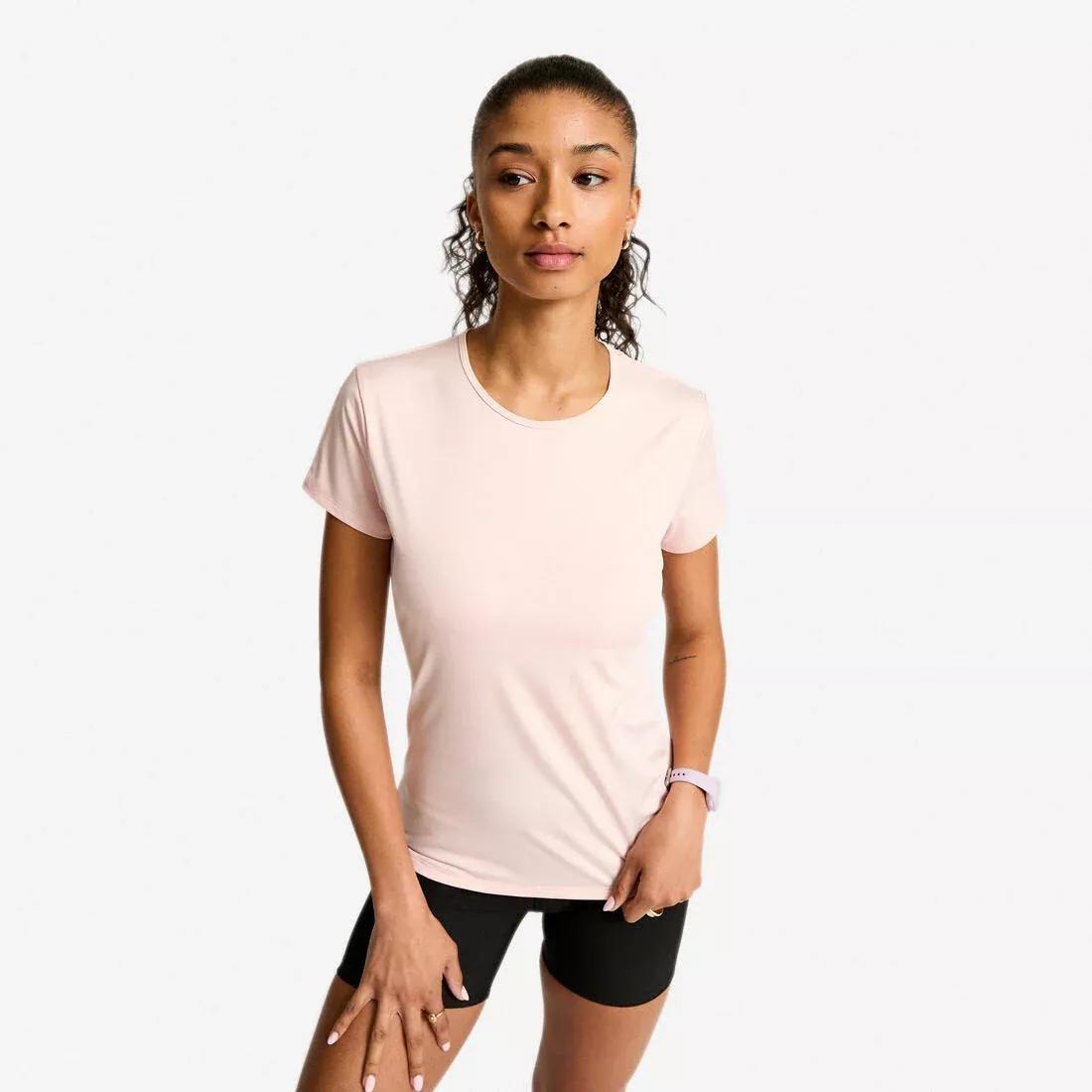 Women Short-Sleeved Cardio Fitness T-Shirt, Black, No Color, large image number 4