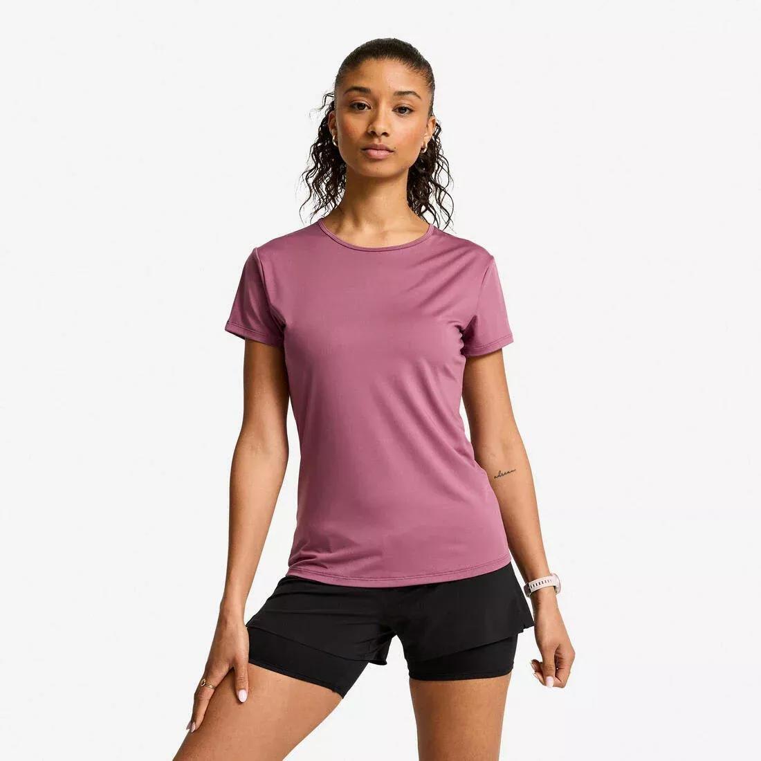 Women Short-Sleeved Cardio Fitness T-Shirt, Black, No Color, large image number 5