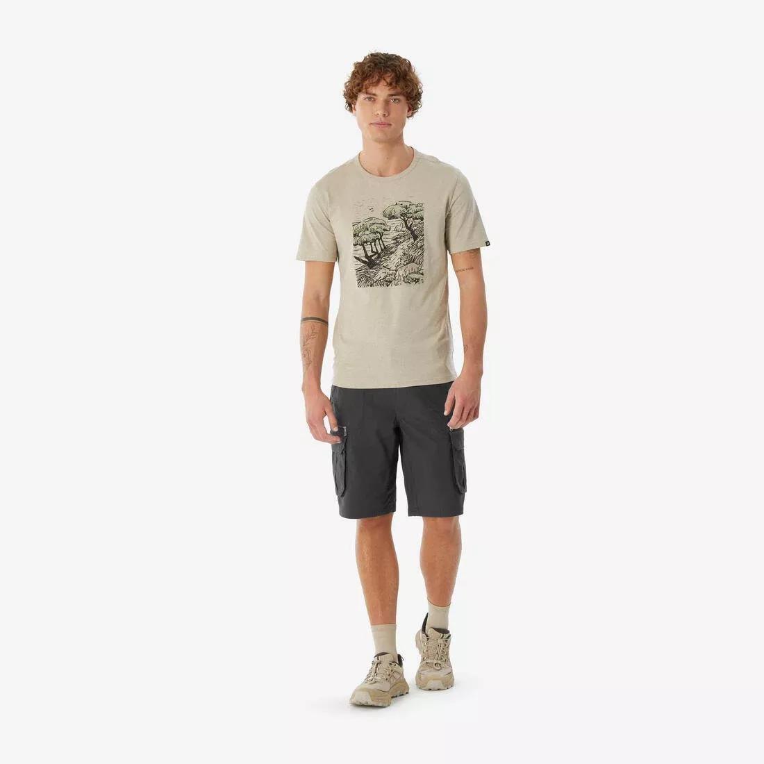 Men Hiking Shorts - NH500 Cargo, Blue, No Color, large image number 4