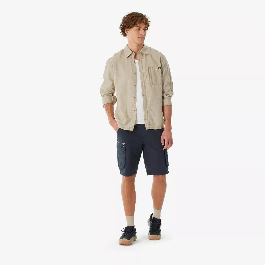 Men Hiking Shorts - NH500 Cargo, Blue, No Color, large image number 5