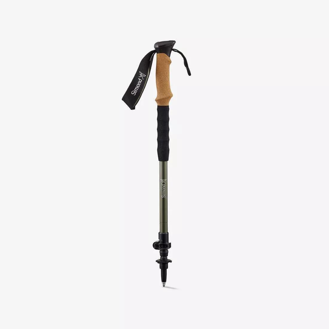Hiking Pole With Cork Handle - MT500, Khaki, No Color, medium