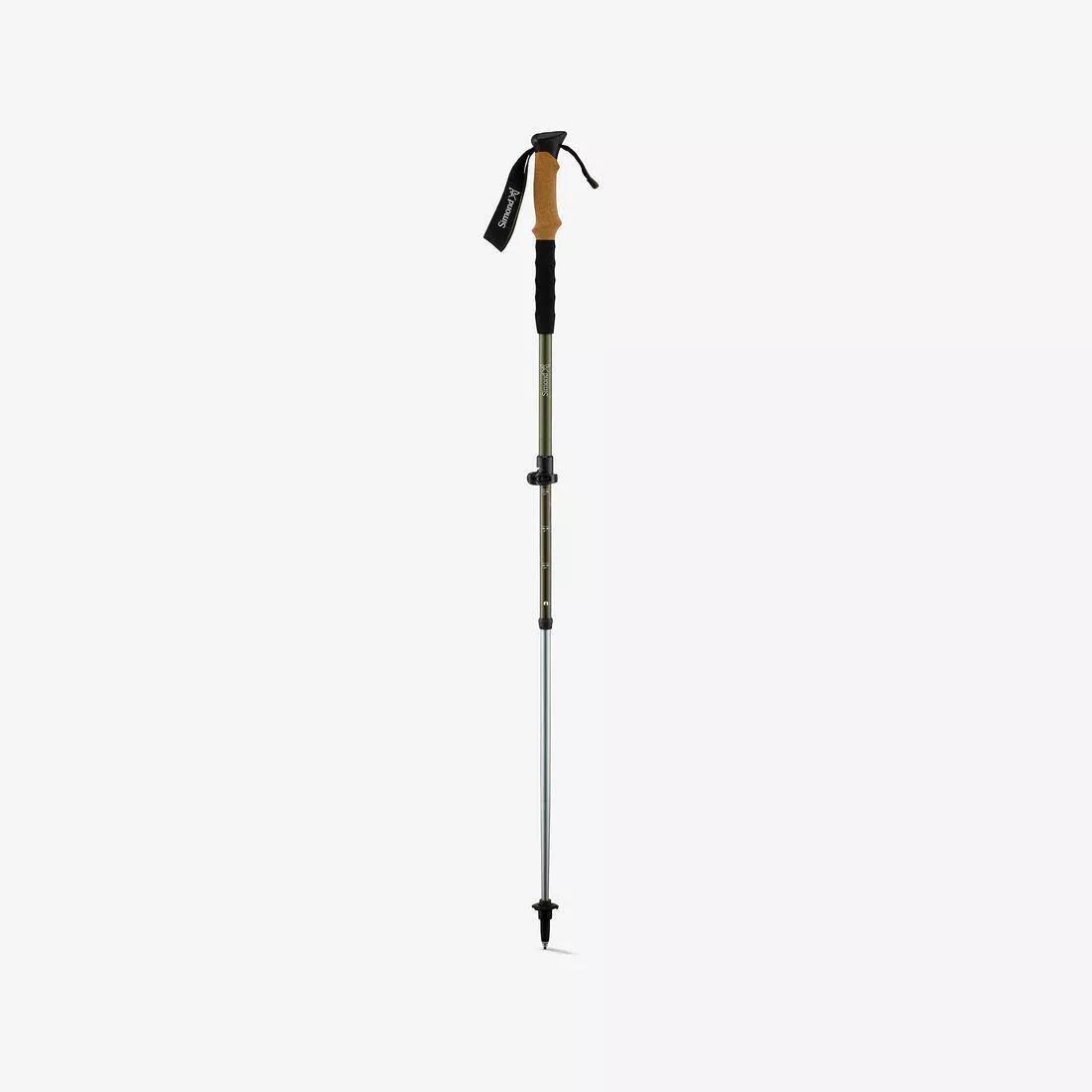 Hiking Pole With Cork Handle - MT500, Khaki, No Color, large image number 1