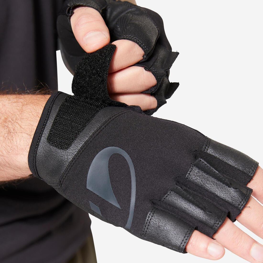 Durable Weight Training Gloves, Khaki, No Color, large image number 6