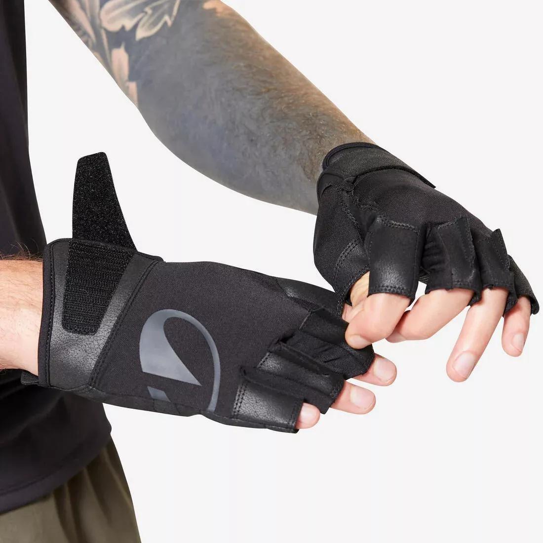 Durable Weight Training Gloves, Khaki, No Color, large image number 9