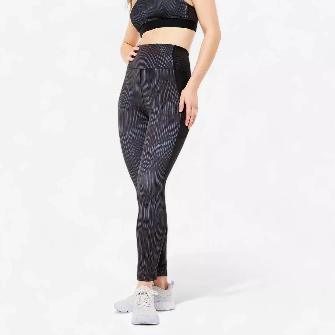 Women Fitness Leggings with Phone Pocket, Black, No Color, large image number 0