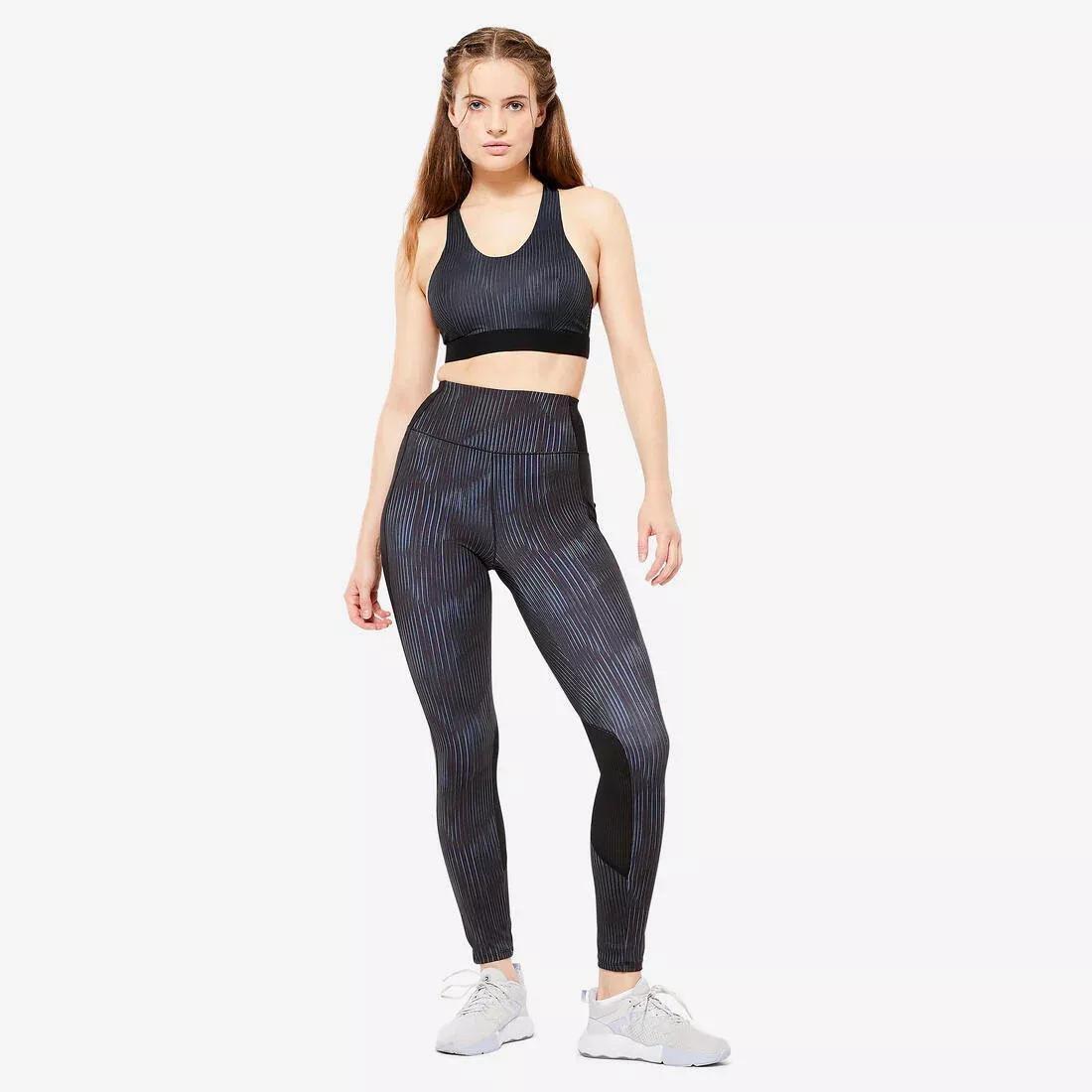 Women Fitness Leggings with Phone Pocket, Black, No Color, large image number 8
