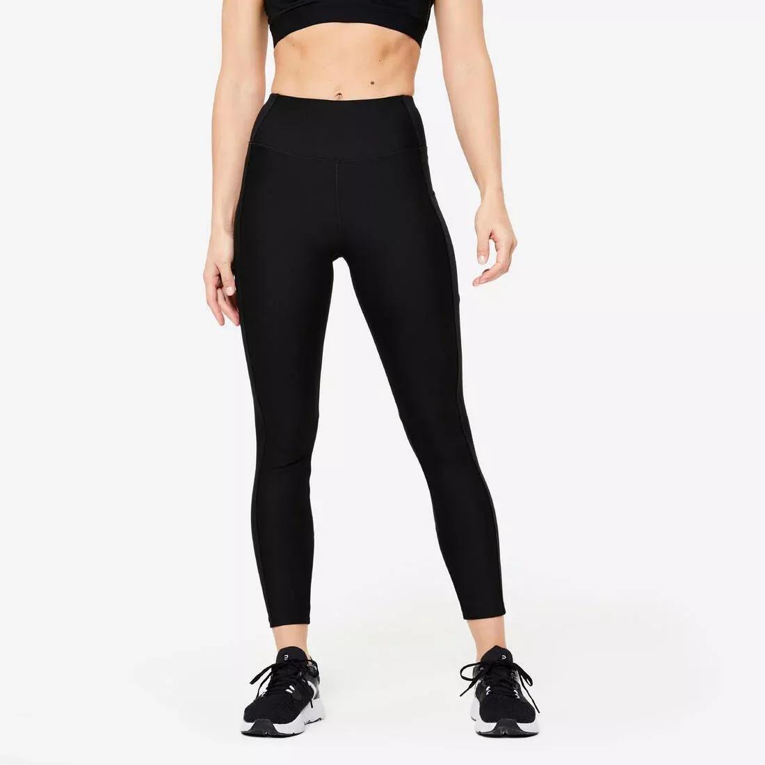 Women Fitness Leggings with Phone Pocket, Green, No Color, large image number 4