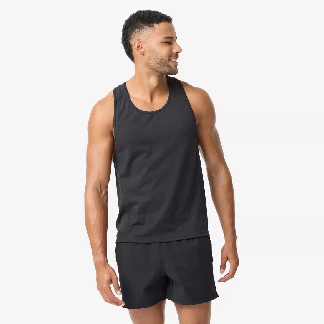 Men Weight Training Tank Top, Black, No Color, large image number 0