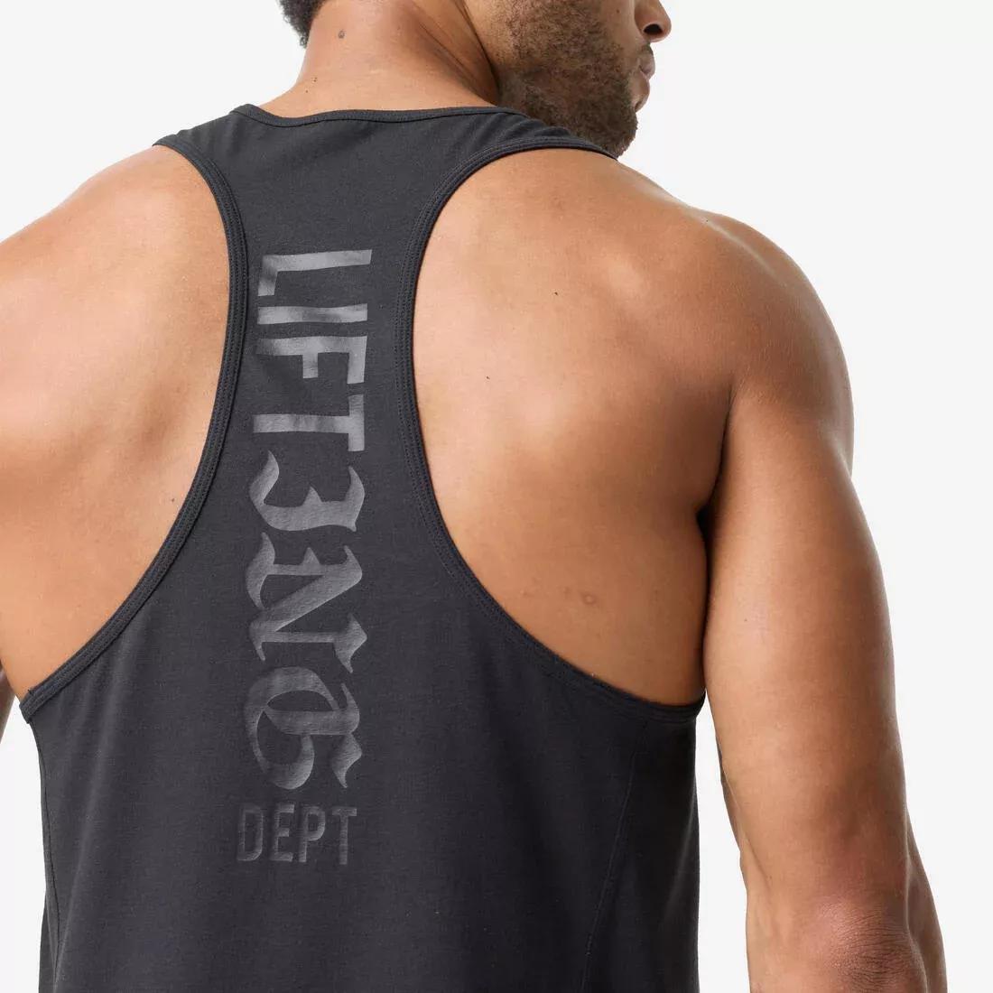 Men Weight Training Tank Top, Black, No Color, large image number 2