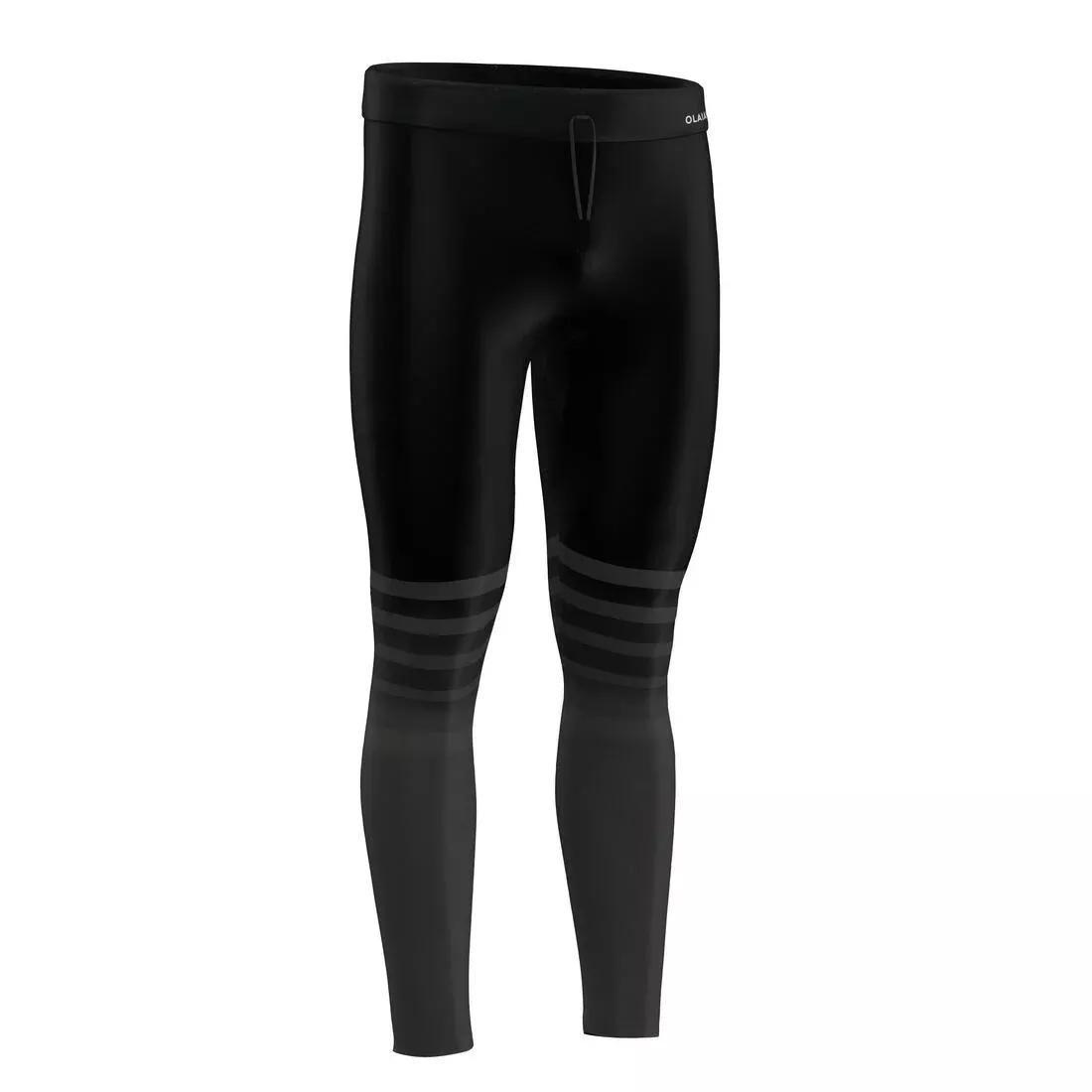 Men UV Protection Surfing Leggings - 100, Black, No Color, large image number 0
