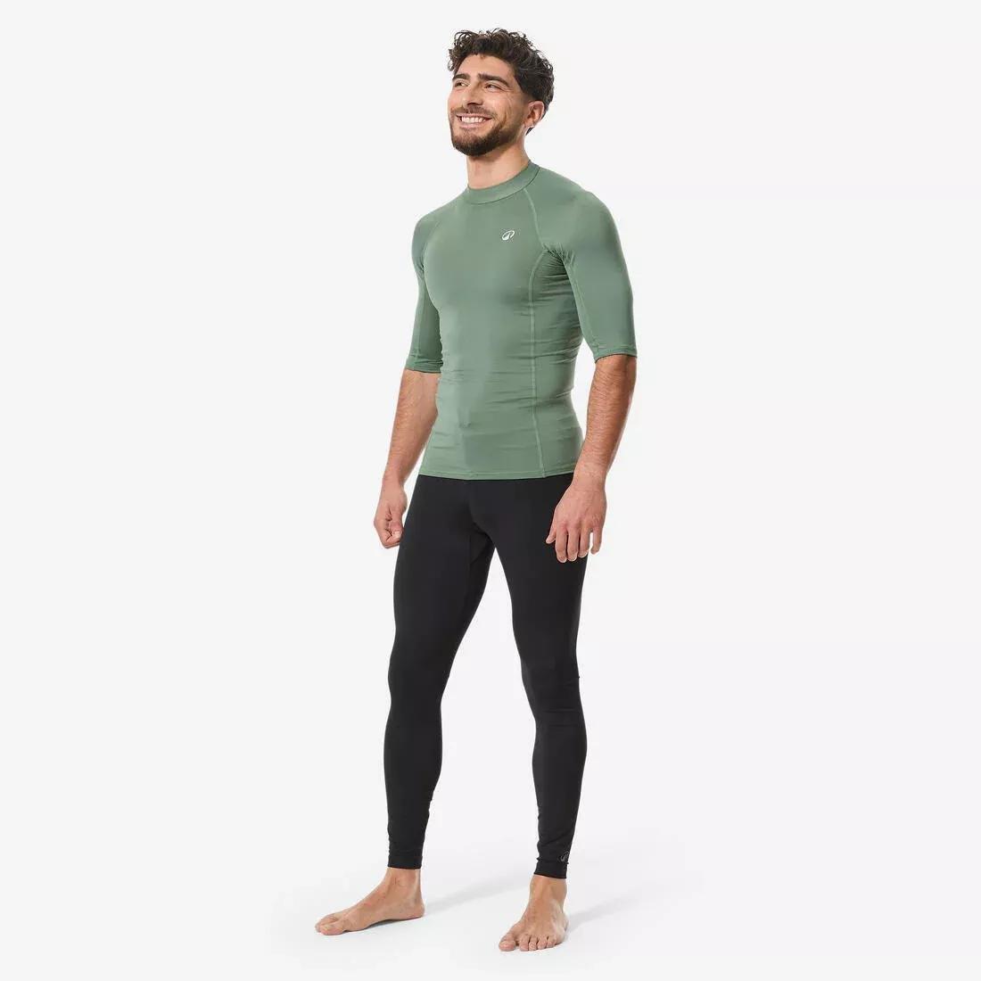 Men UV Protection Surfing Leggings - 100, Black, No Color, large image number 2