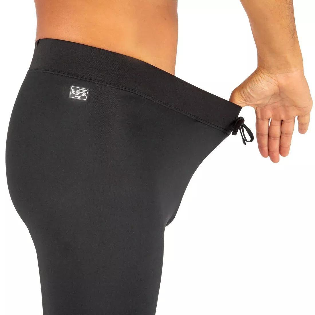 Men UV Protection Surfing Leggings - 100, Black, No Color, large image number 6