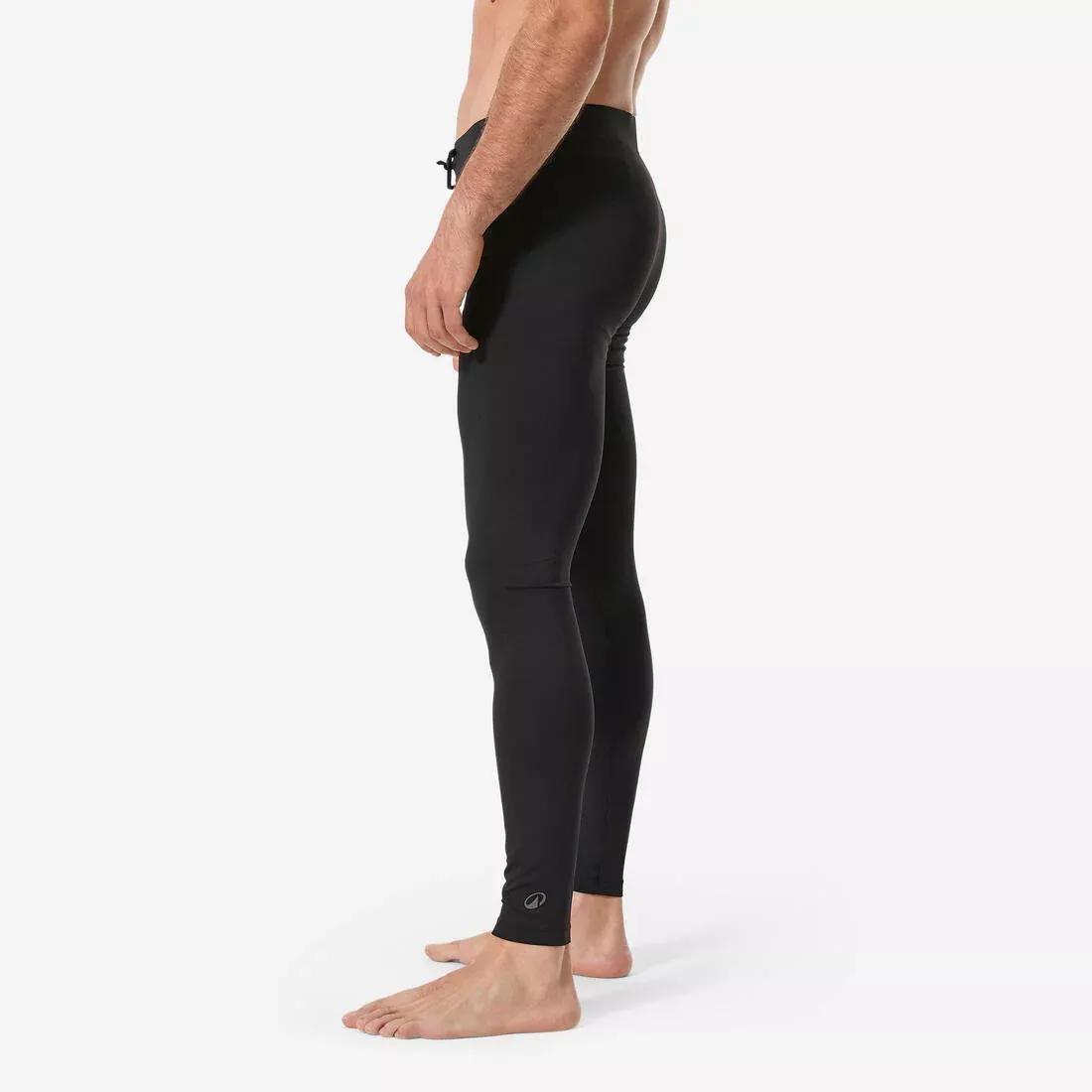 Men UV Protection Surfing Leggings - 100, Black, No Color, large image number 7