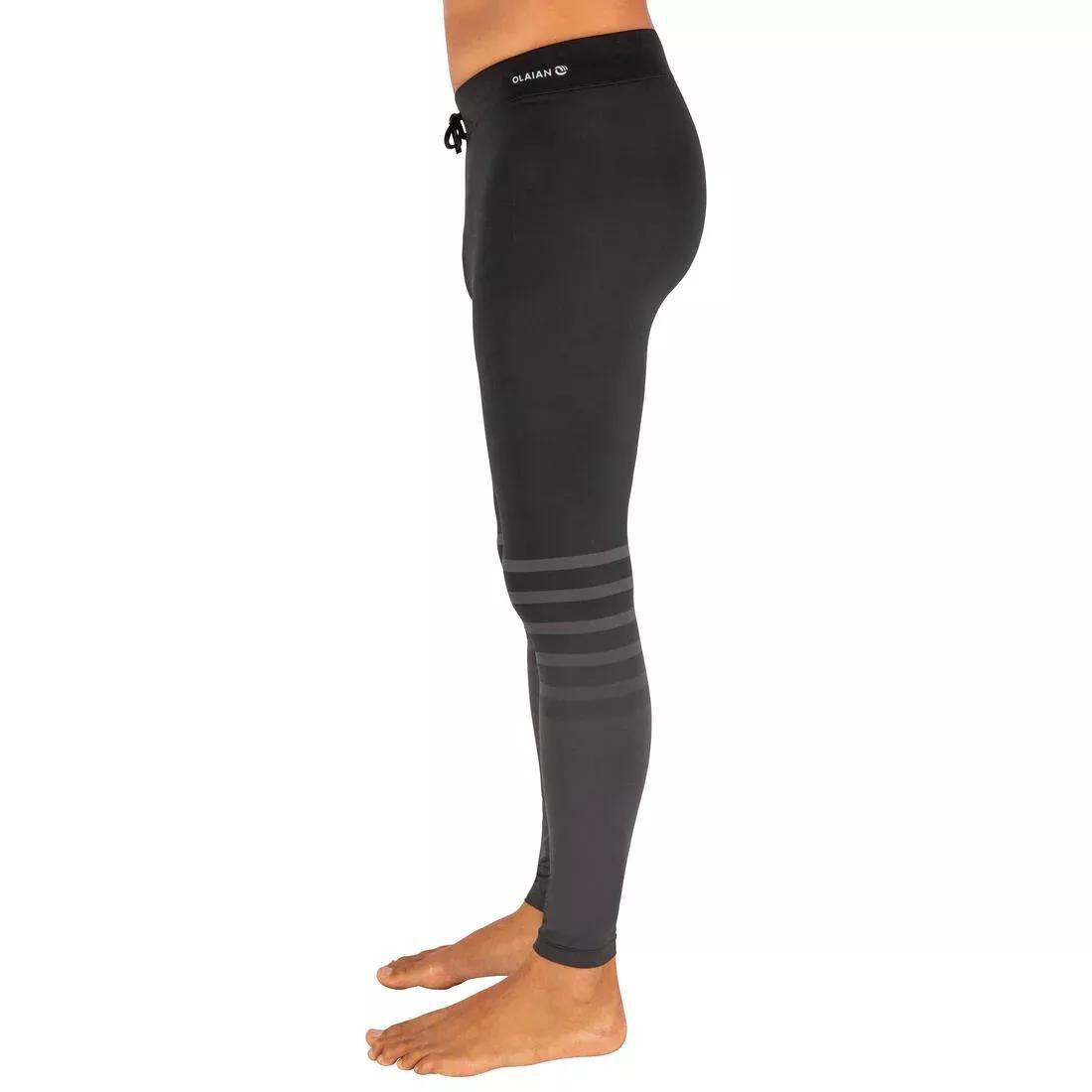 Men UV Protection Surfing Leggings - 100, Black, No Color, large image number 8