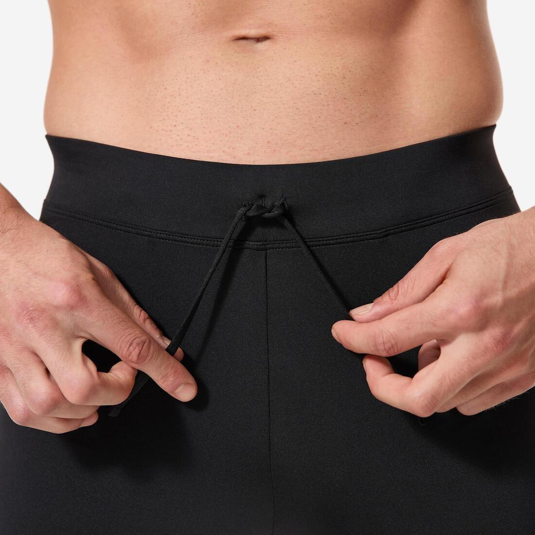 Men UV Protection Surfing Leggings - 100, Black, No Color, large image number 9
