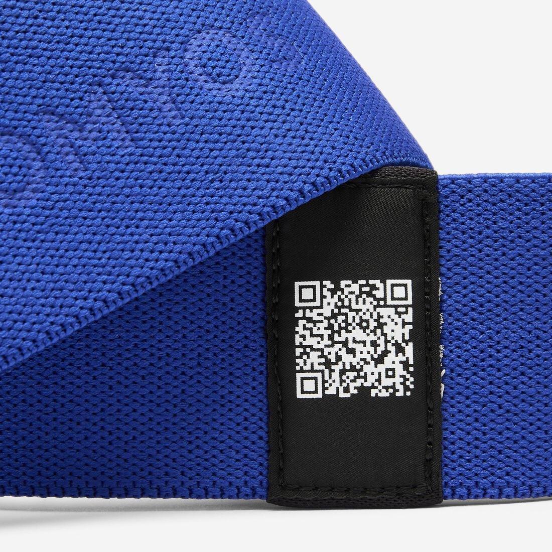 Fitness Medium-Resistance Fabric Band For Glutes, Navy, No Color, large image number 2