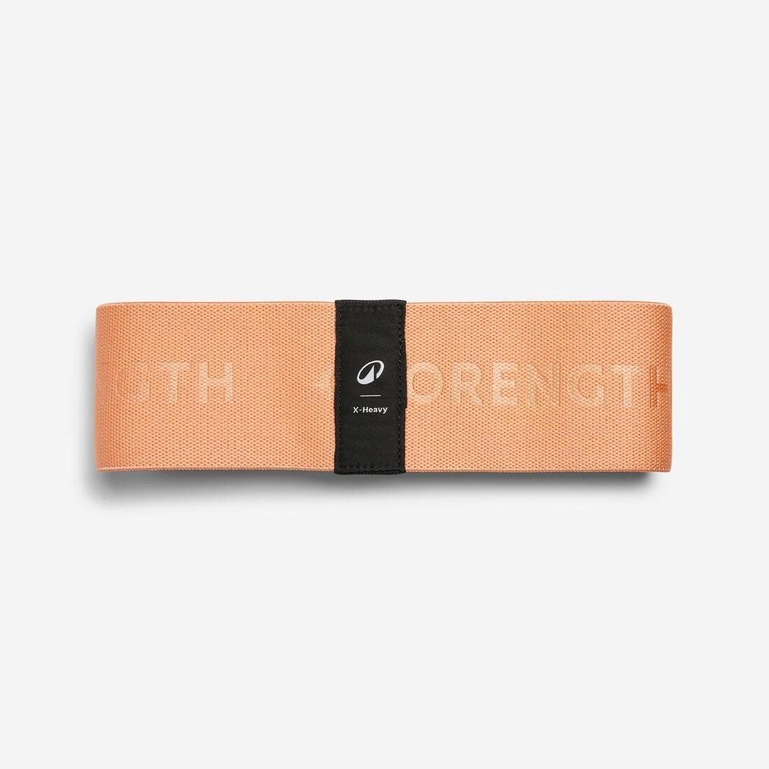 Very High Resistance Fitness Fabric Band for Glutes, Blue, No Color, large image number 0