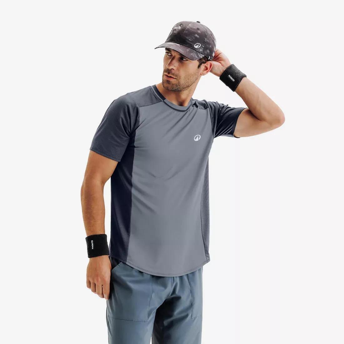 Men Breathable Dry Tennis T-Shirt, Beige, No Color, large image number 1