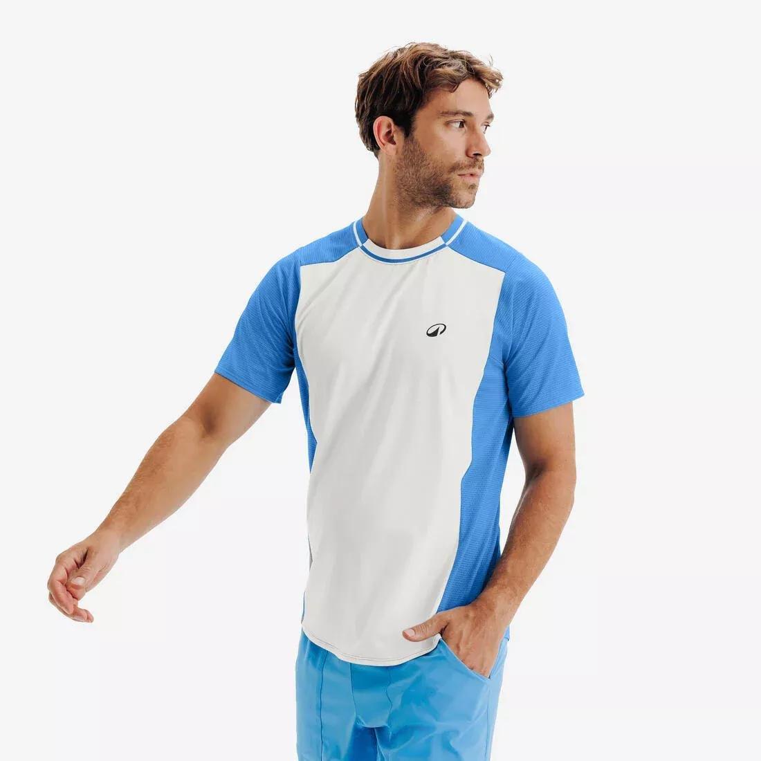 Men Breathable Dry Tennis T-Shirt, Beige, No Color, large image number 2