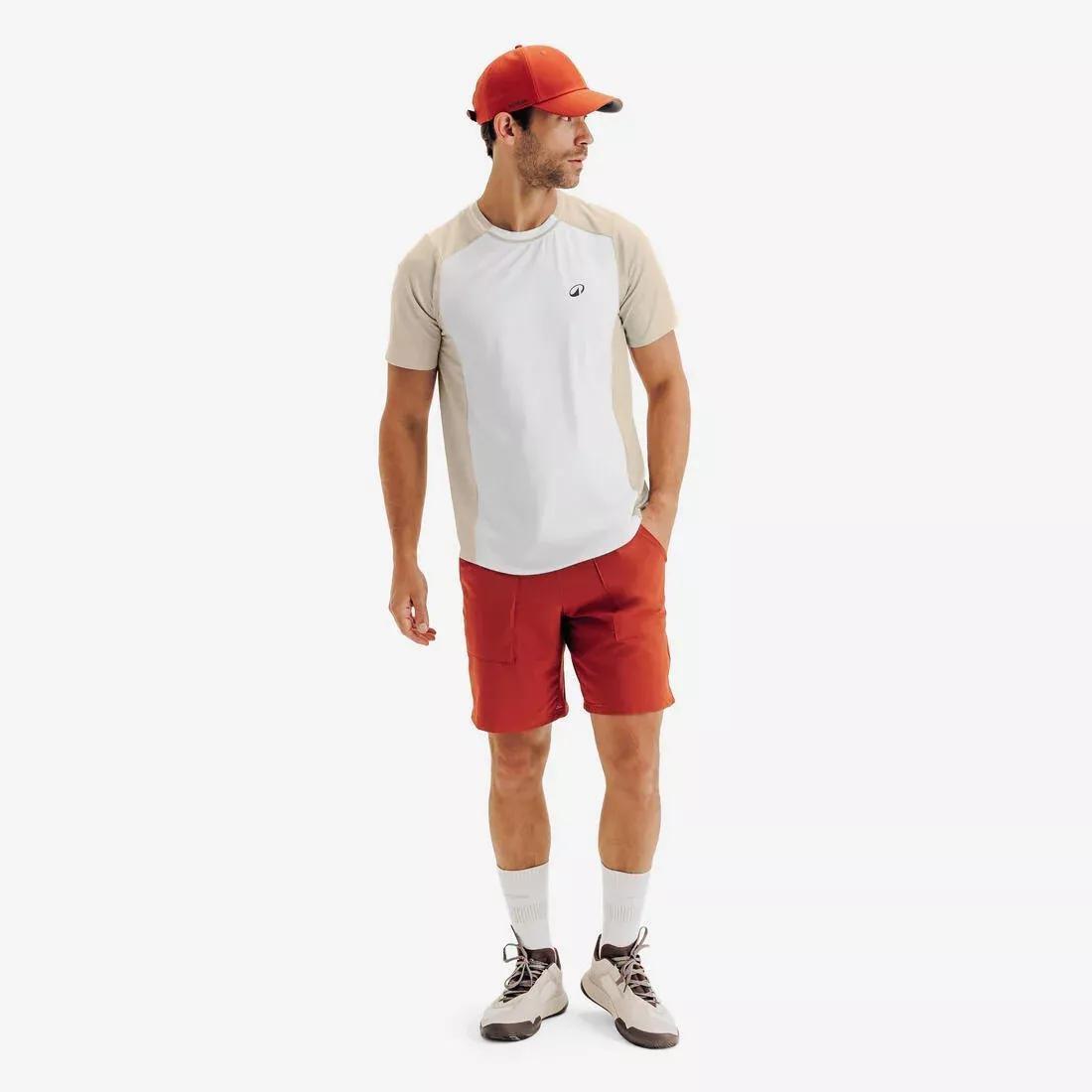 Men Breathable Dry Tennis T-Shirt, Beige, No Color, large image number 3