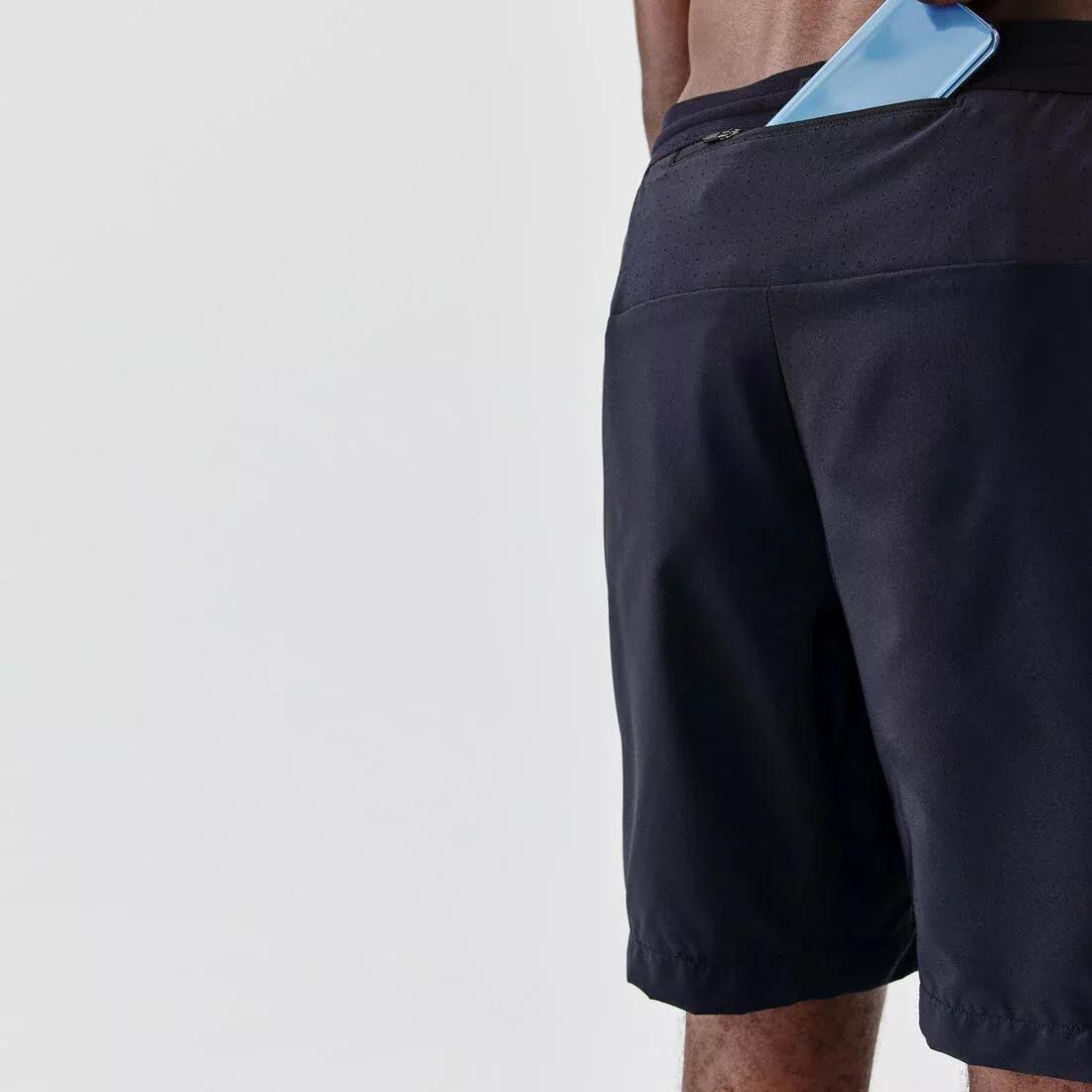 Men Running Shorts - KIPRUN Run 500 Dry, Blue, No Color, large image number 5