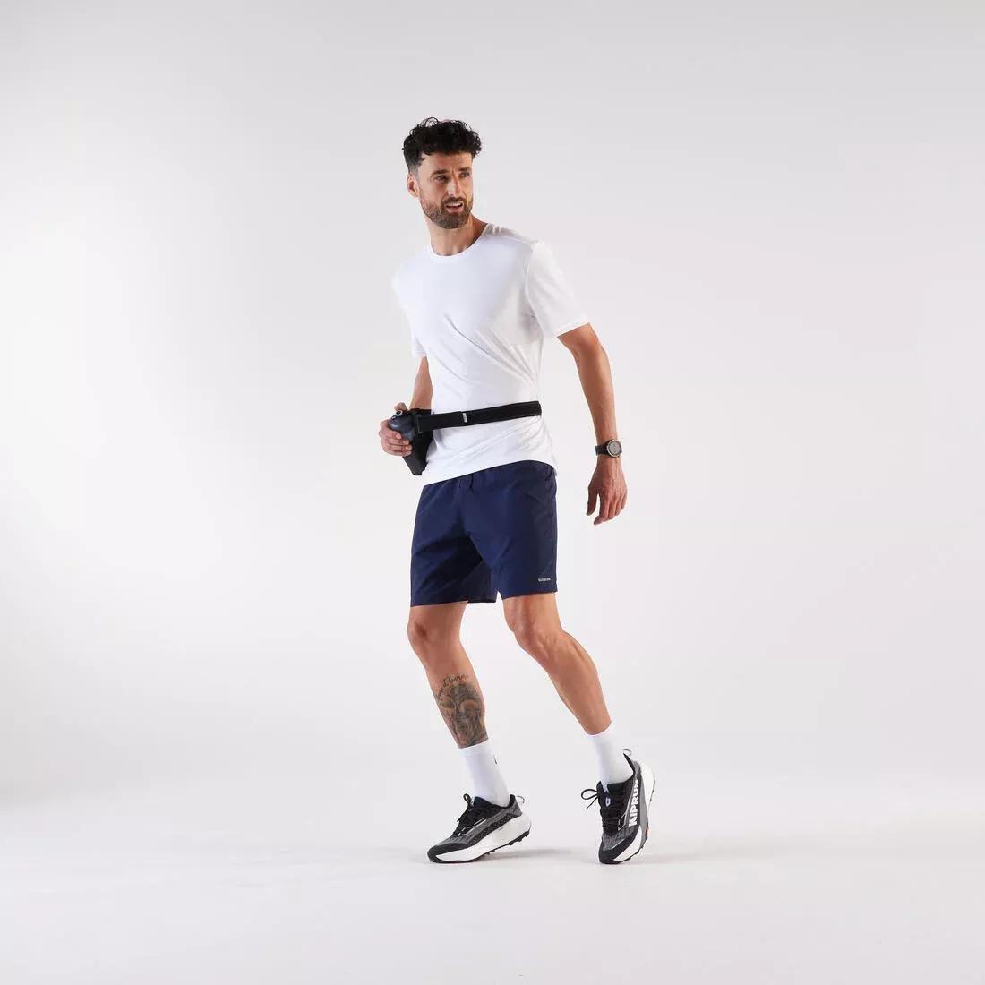 Men Running Shorts - KIPRUN Run 500 Dry, Blue, No Color, large image number 9