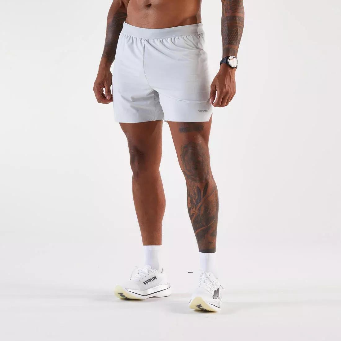 Men Light Running Shorts, Grey, No Color, large image number 0