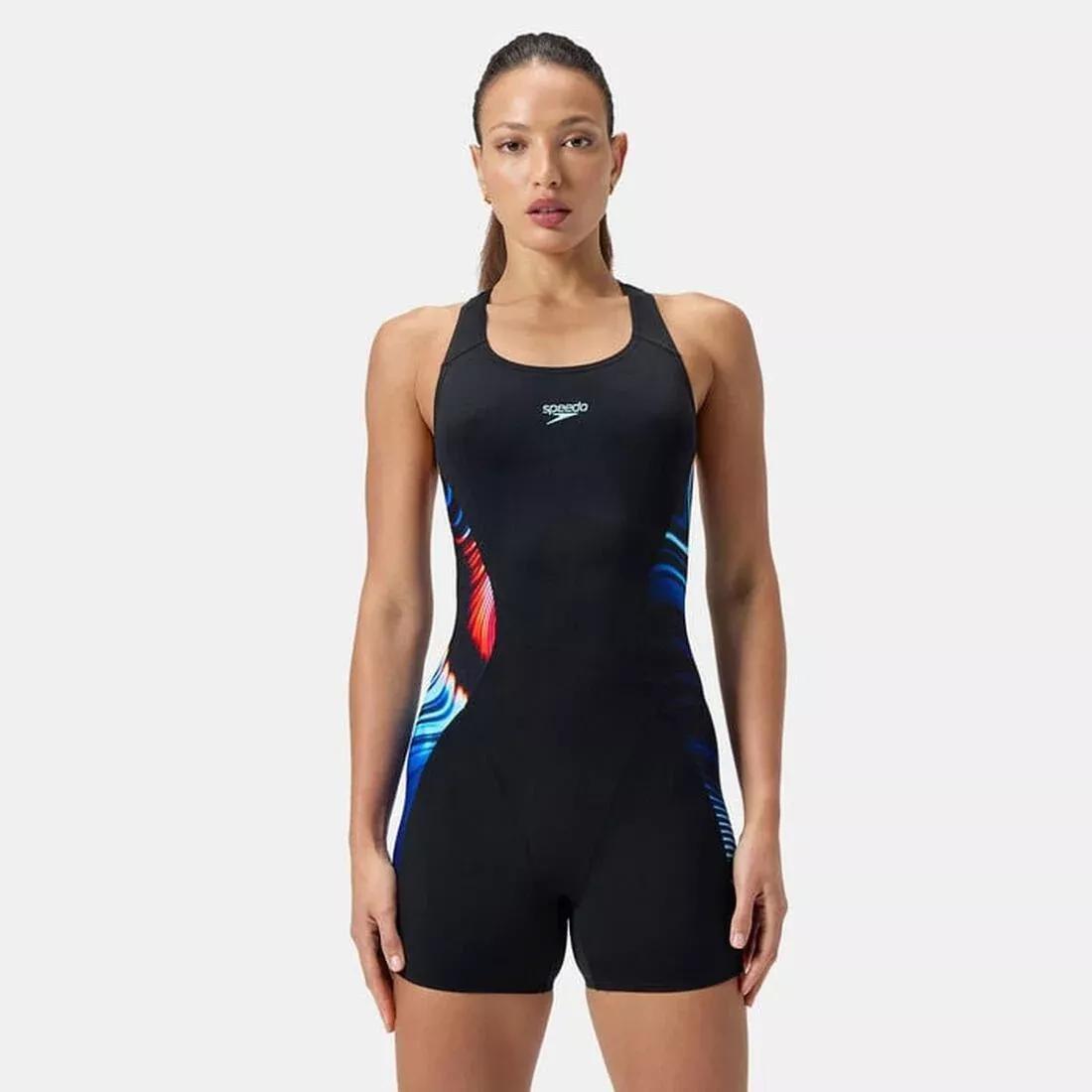 Womens Digital Printed One Piece Swimsuit, No Color, medium