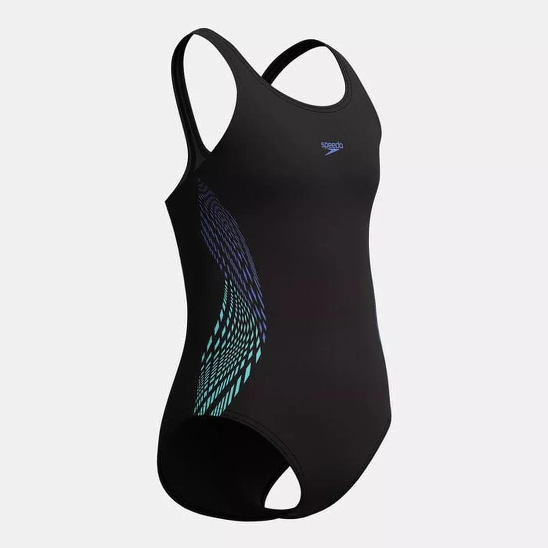 Girls Placmement Muscleback, Black/Navy, No Color, medium