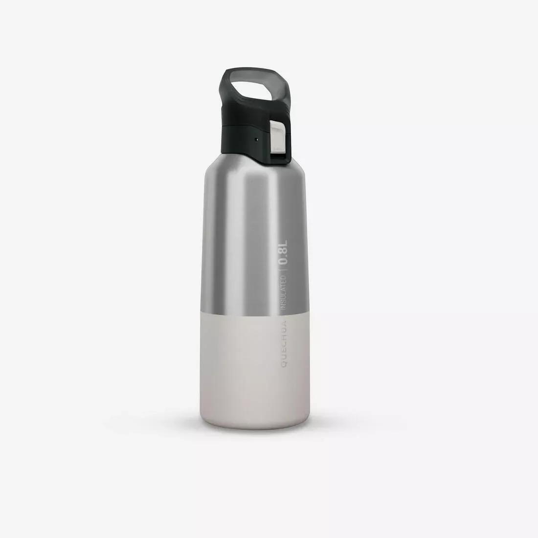 0.8L Insulated Stainless Steel Flask - 900 With Quick-Release Cap For Hiking, Khaki, No Color, large image number 1
