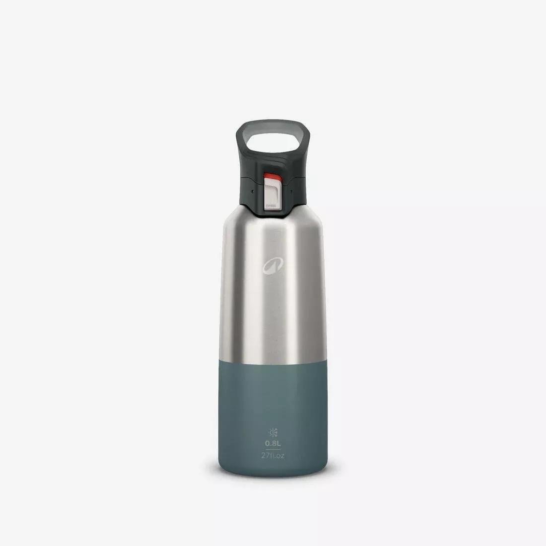 0.8L Insulated Stainless Steel Flask - 900 With Quick-Release Cap For Hiking, Khaki, No Color, large image number 2