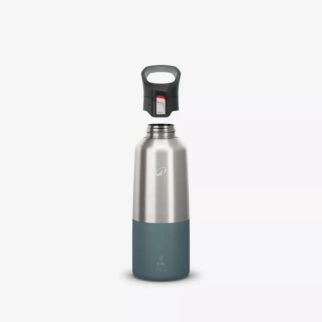 0.8L Insulated Stainless Steel Flask - 900 With Quick-Release Cap For Hiking, Khaki, No Color, large image number 4