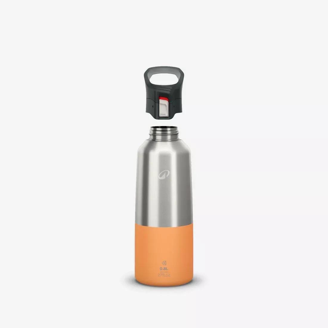 0.8L Insulated Stainless Steel Flask - 900 With Quick-Release Cap For Hiking, Khaki, No Color, large image number 5