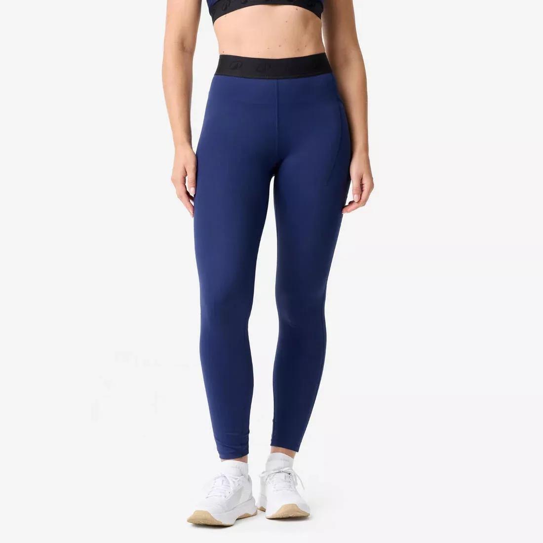 Women Sports Leggings With Elasticated Waistband, Blue, No Color, large image number 1