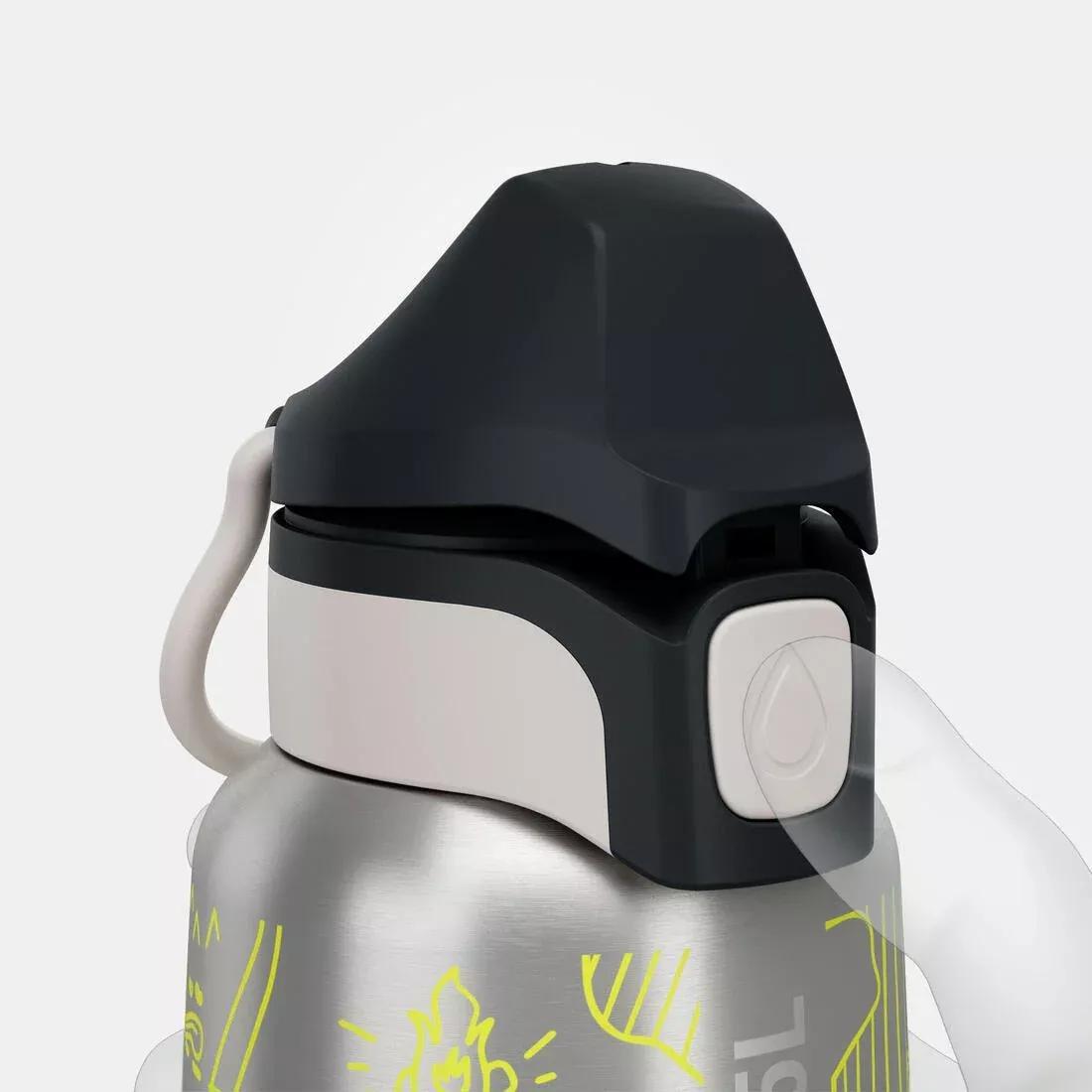 Kids 0.35 L stainless steel insulated flask with quick opening hiking cap, Pink, No Color, large image number 9