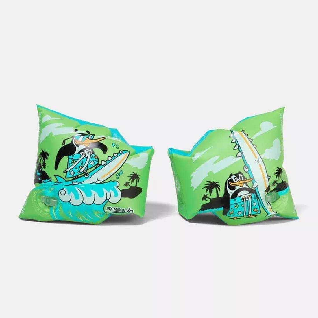 Kids' Character Printed Swimming Armbands, Green, No Color, large image number 0