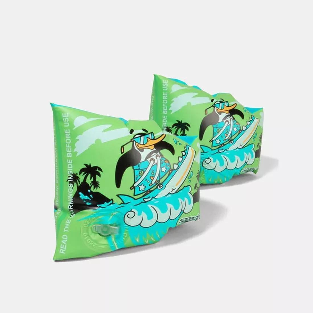 Kids' Character Printed Swimming Armbands, Green, No Color, large image number 1