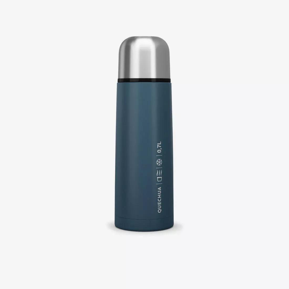 0.7 L stainless steel insulated flask with cup for hiking, Black, No Color, large image number 0