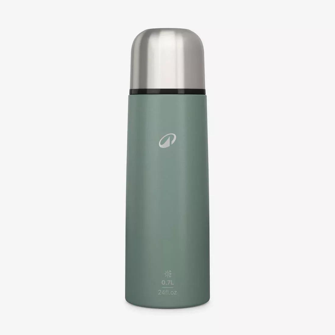 0.7 L stainless steel insulated flask with cup for hiking, Black, No Color, large image number 1