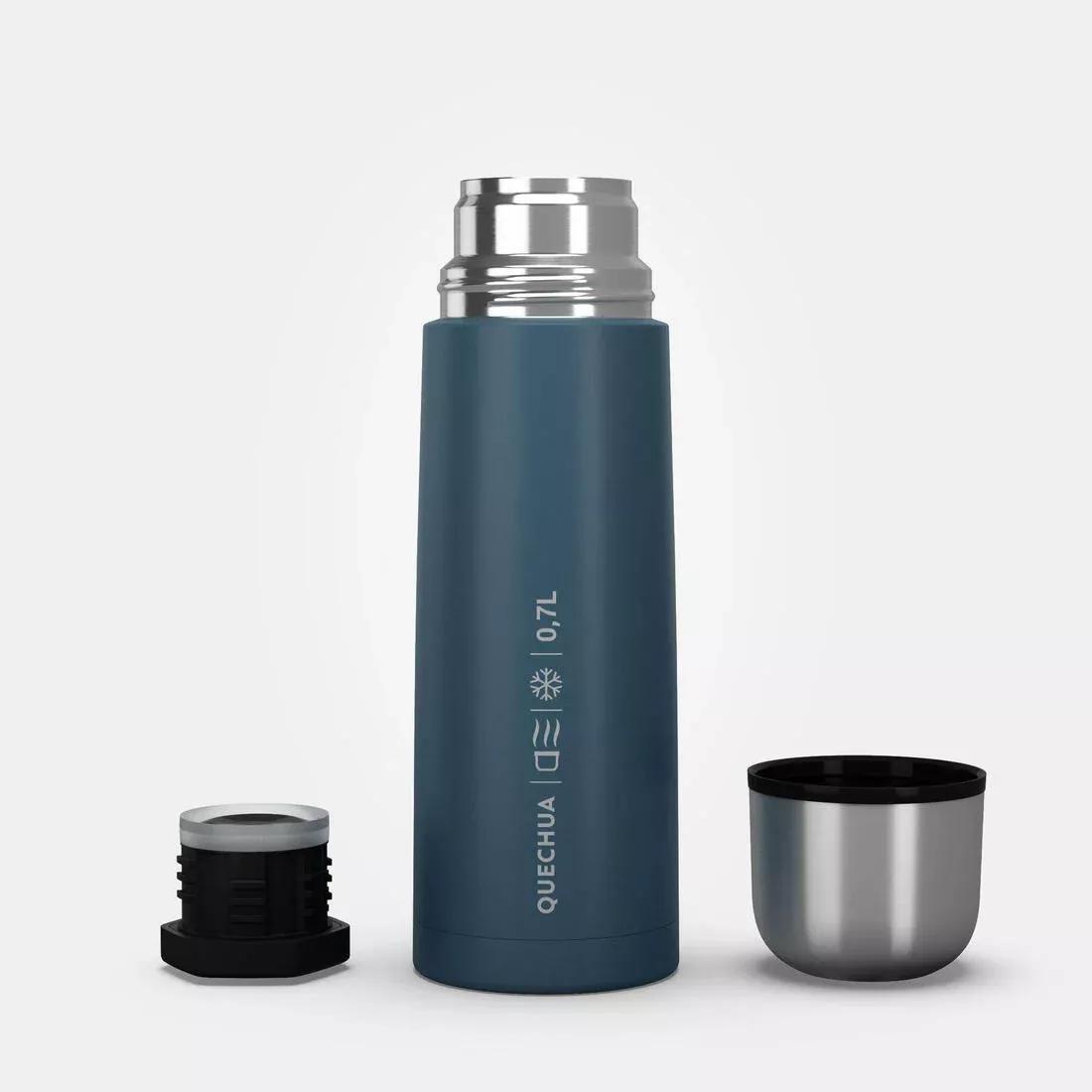 0.7 L stainless steel insulated flask with cup for hiking, Black, No Color, large image number 2