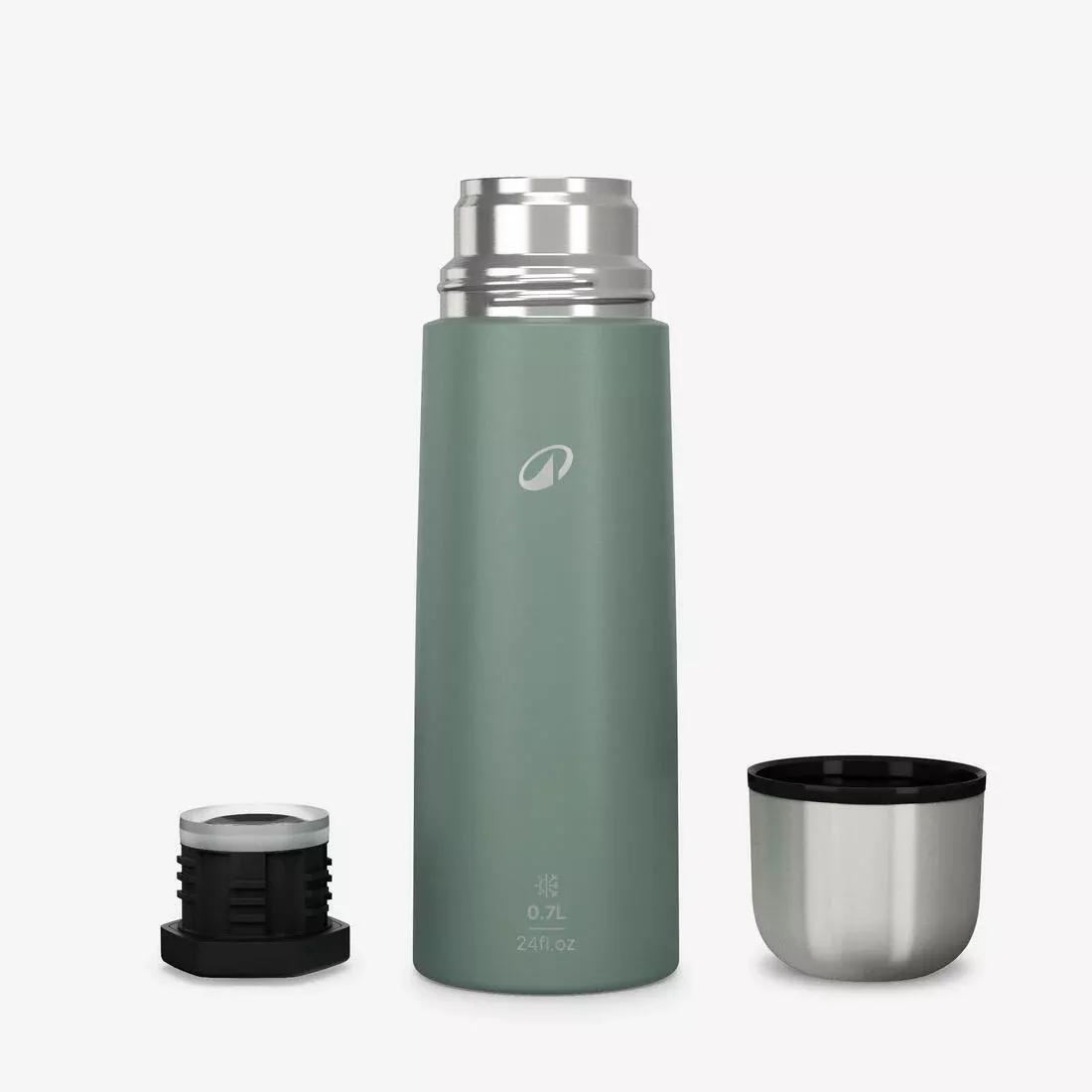 0.7 L stainless steel insulated flask with cup for hiking, Black, No Color, large image number 3