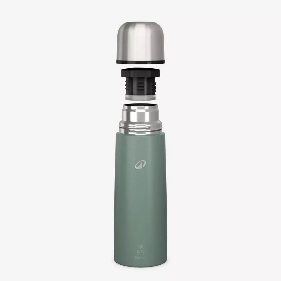 0.7 L stainless steel insulated flask with cup for hiking, Black, No Color, large image number 7