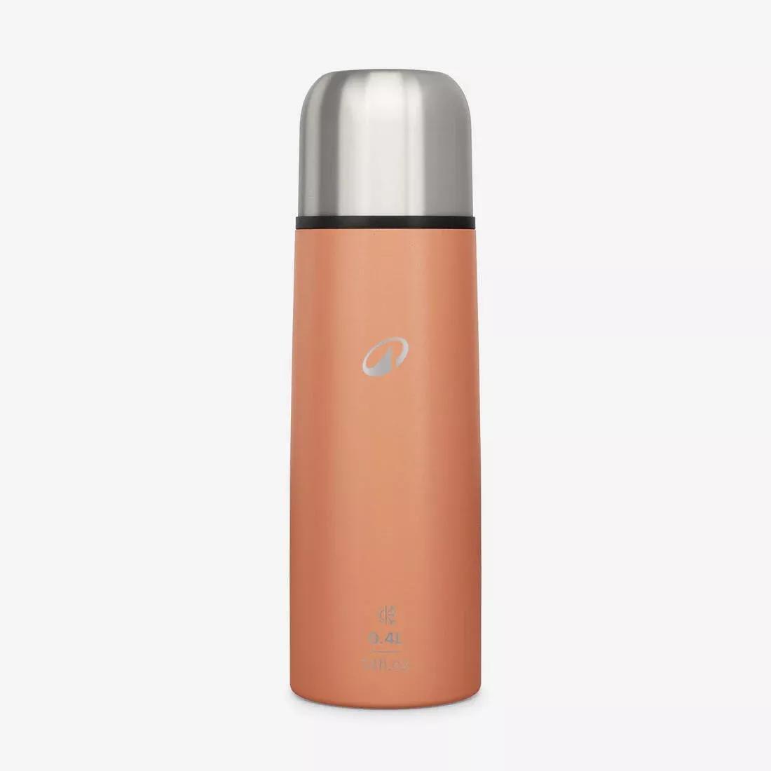 0.4 L Stainless Steel Isothermal Flask with Cup for Hiking, Orange, No Color, large image number 2