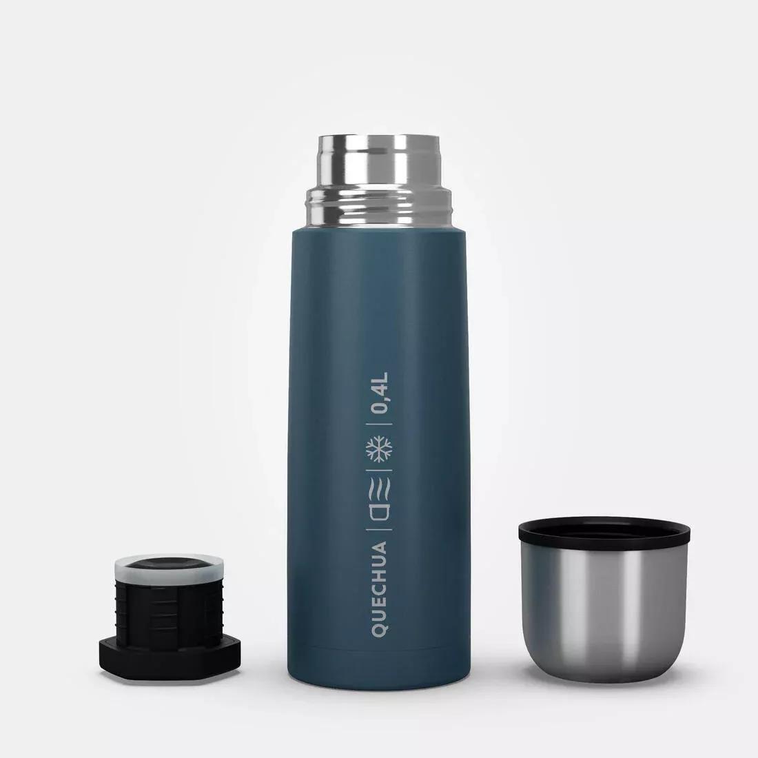 0.4 L Stainless Steel Isothermal Flask with Cup for Hiking, Orange, No Color, large image number 4