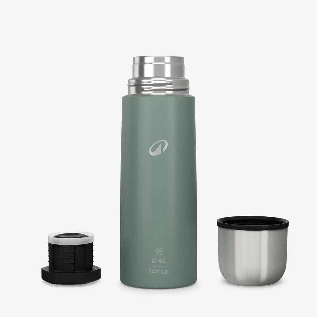 0.4 L Stainless Steel Isothermal Flask with Cup for Hiking, Orange, No Color, large image number 5