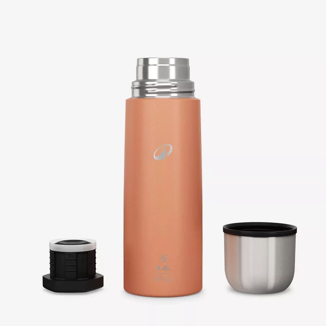 0.4 L Stainless Steel Isothermal Flask with Cup for Hiking, Orange, No Color, large image number 6