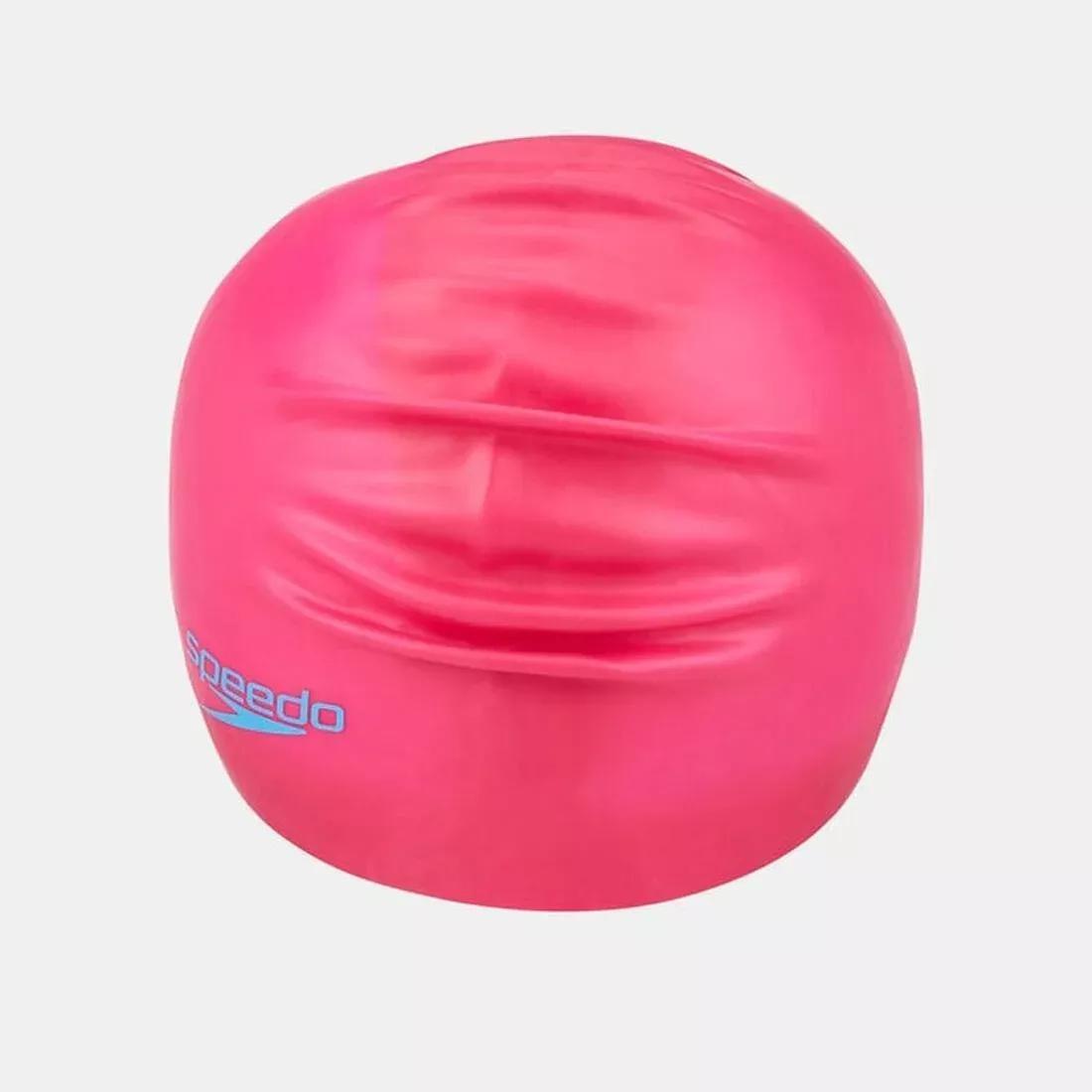 Junior Long Hair Cap, Pink, No Color, large image number 2