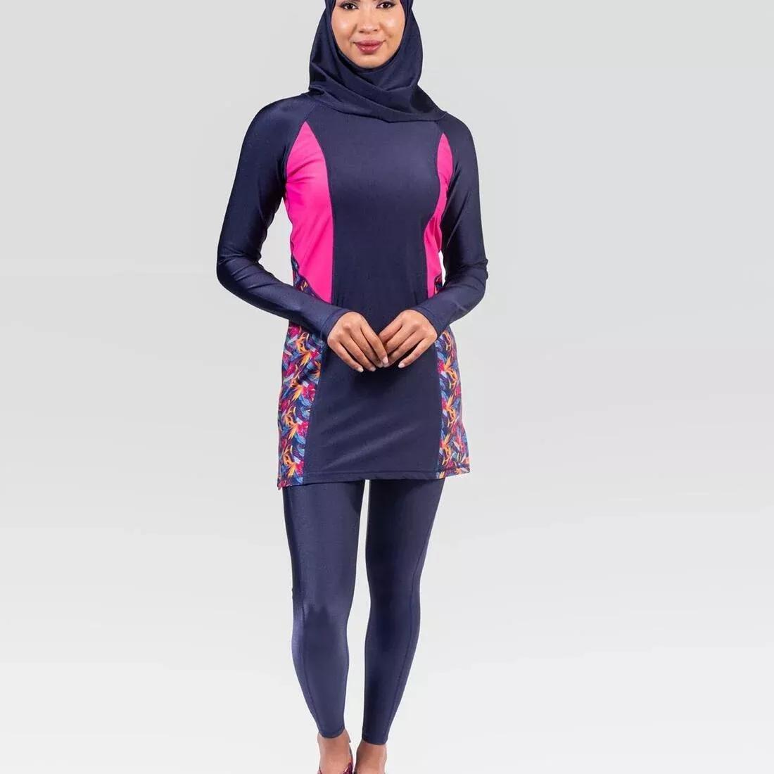 Ladies Modest Swim Suit - Three Piece Set, No Color, medium